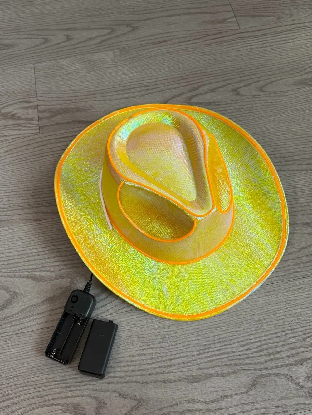Yellow Light-Up Cowboy Hat - LED Party Hat